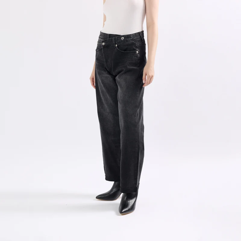Jean Loose Fermeture Asymétrique