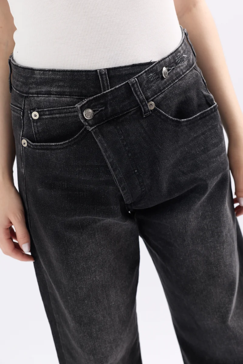 Jean Loose Fermeture Asymétrique