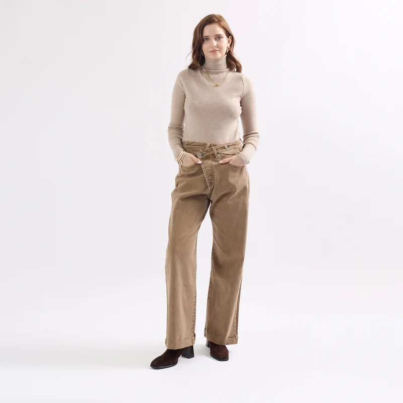 Jean Loose Fermeture Asymétrique