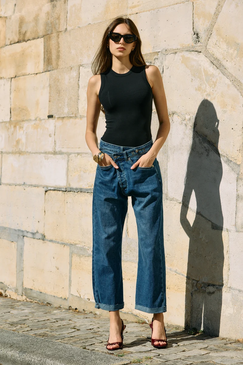 Jean Loose Fermeture Asymétrique