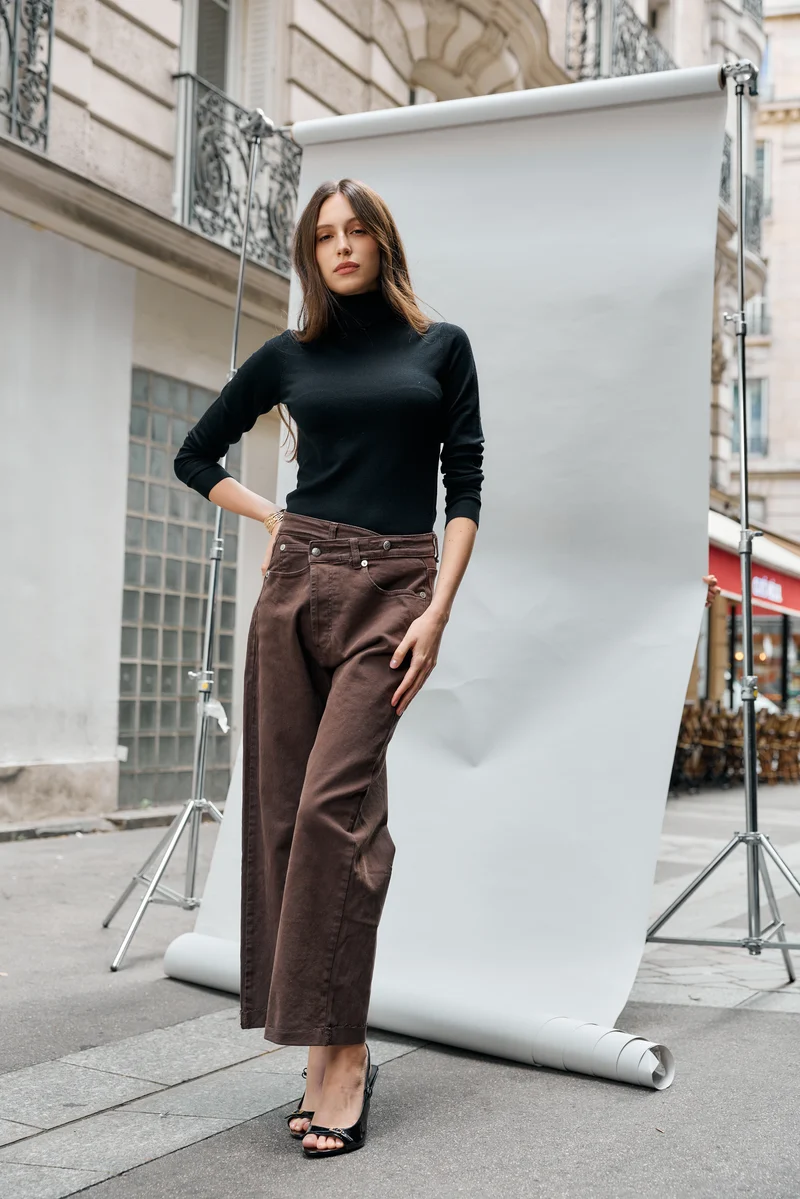 Jean Loose Fermeture Asymétrique