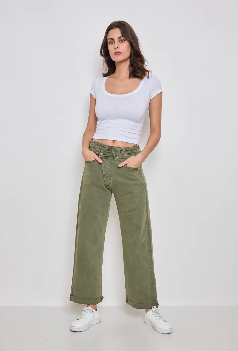 Jean Loose Fermeture Asymétrique