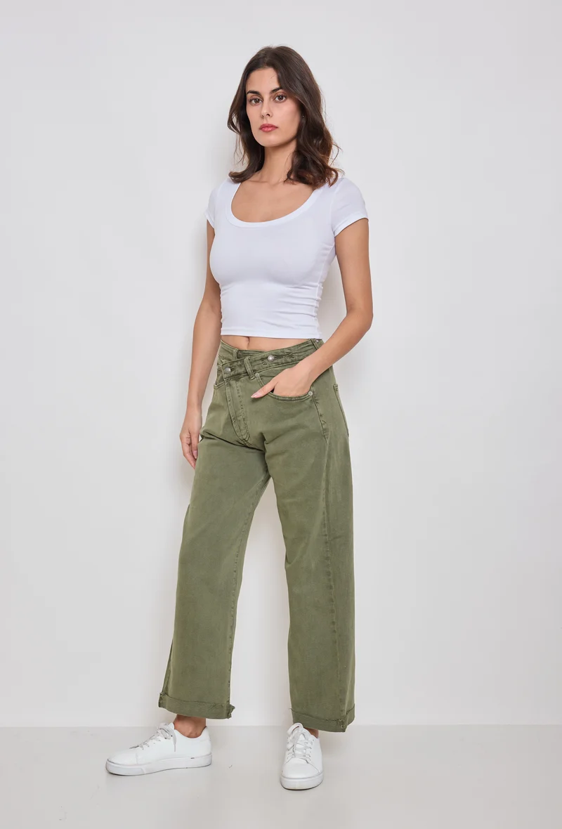 Jean Loose Fermeture Asymétrique