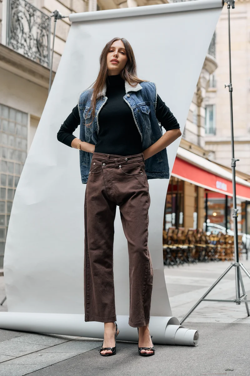 Jean Loose Fermeture Asymétrique