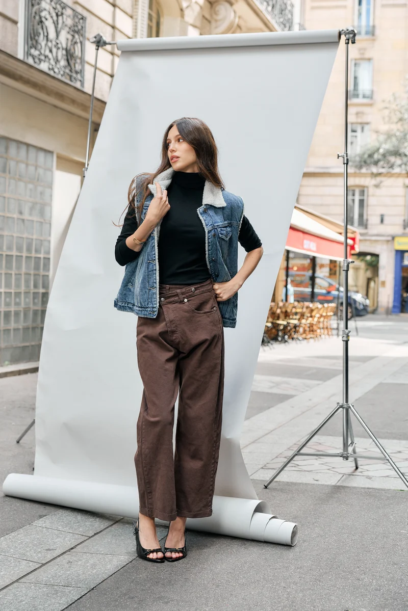 Jean Loose Fermeture Asymétrique