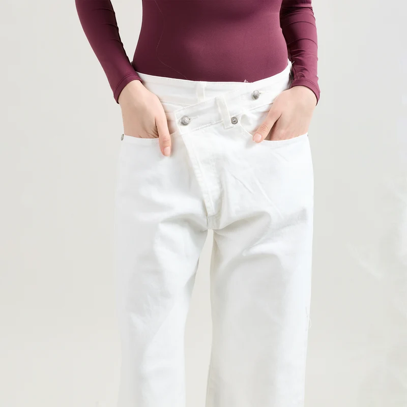 Jean Loose Fermeture Asymétrique