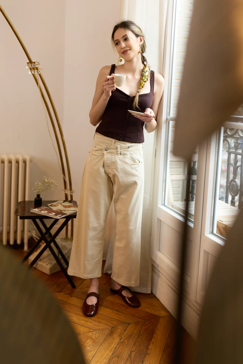 Jean Loose Fermeture Asymétrique