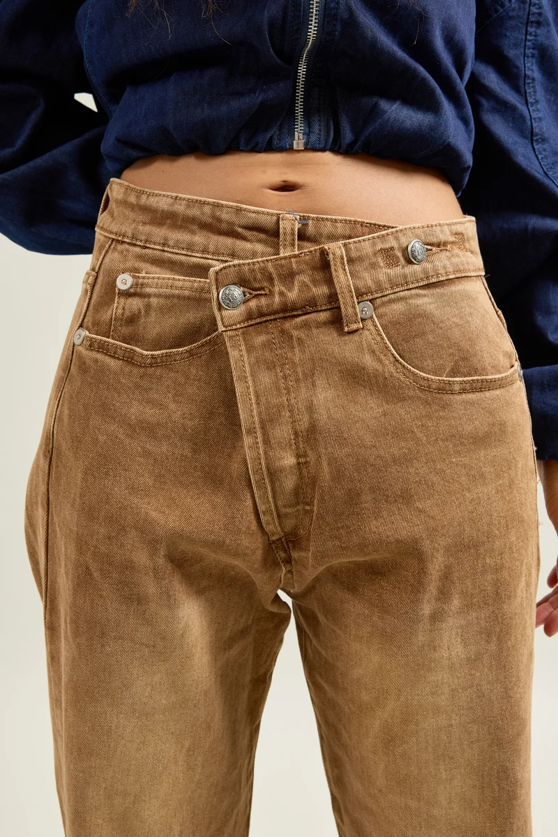 Jean Loose Fermeture Asymétrique