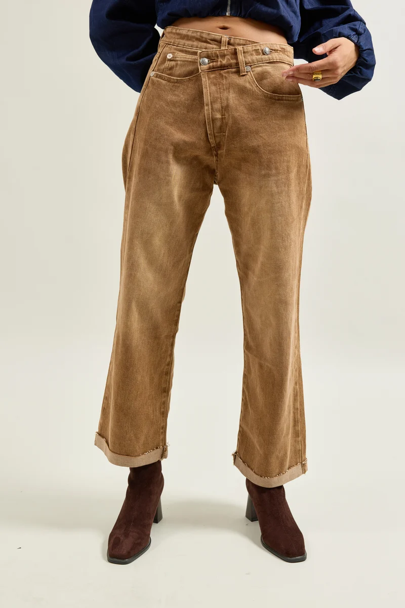 Jean Loose Fermeture Asymétrique