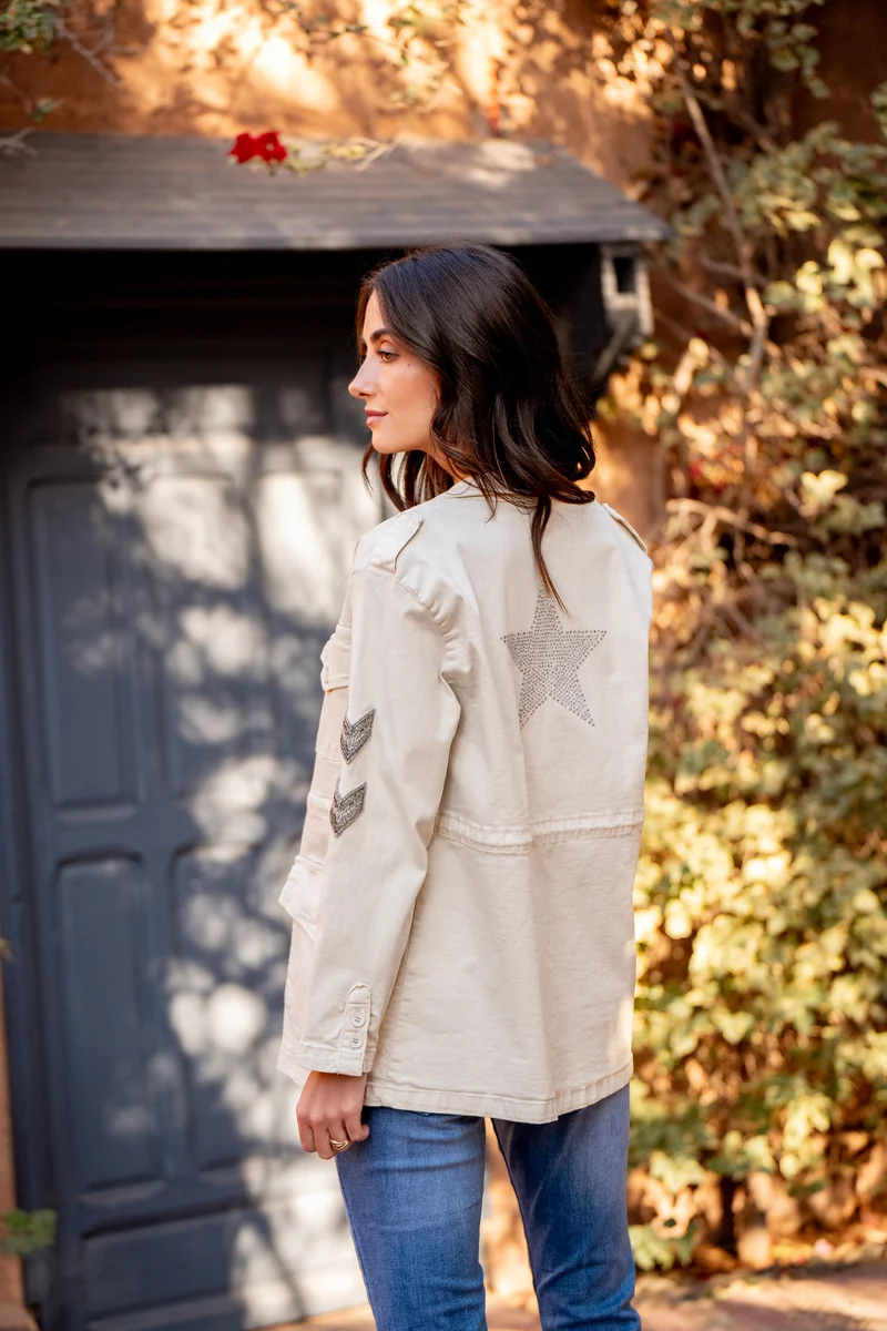 Veste Saharienne Étoile Strass