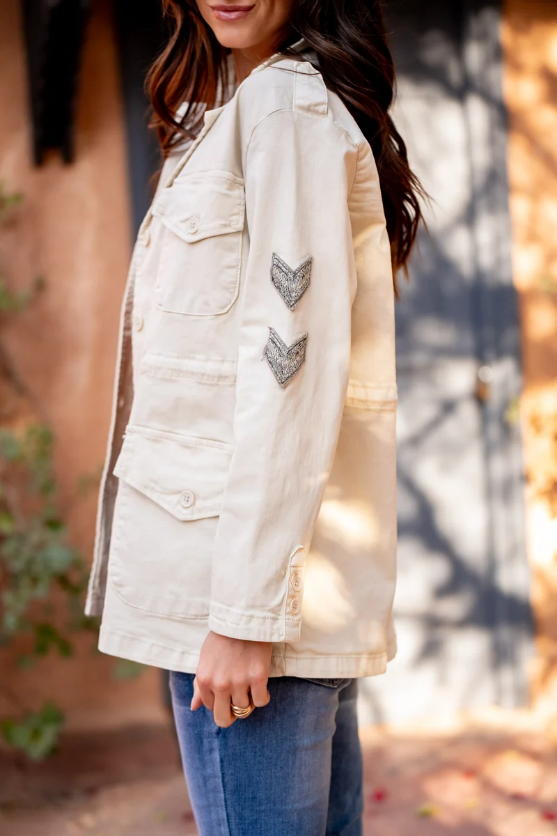 Veste Saharienne Étoile Strass