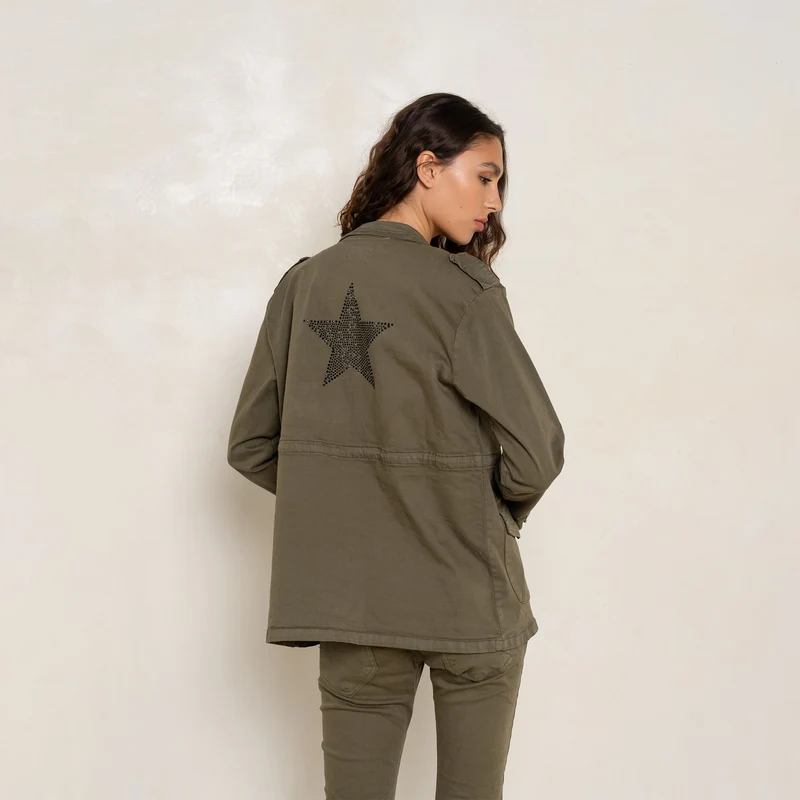 Veste Saharienne Étoile Strass