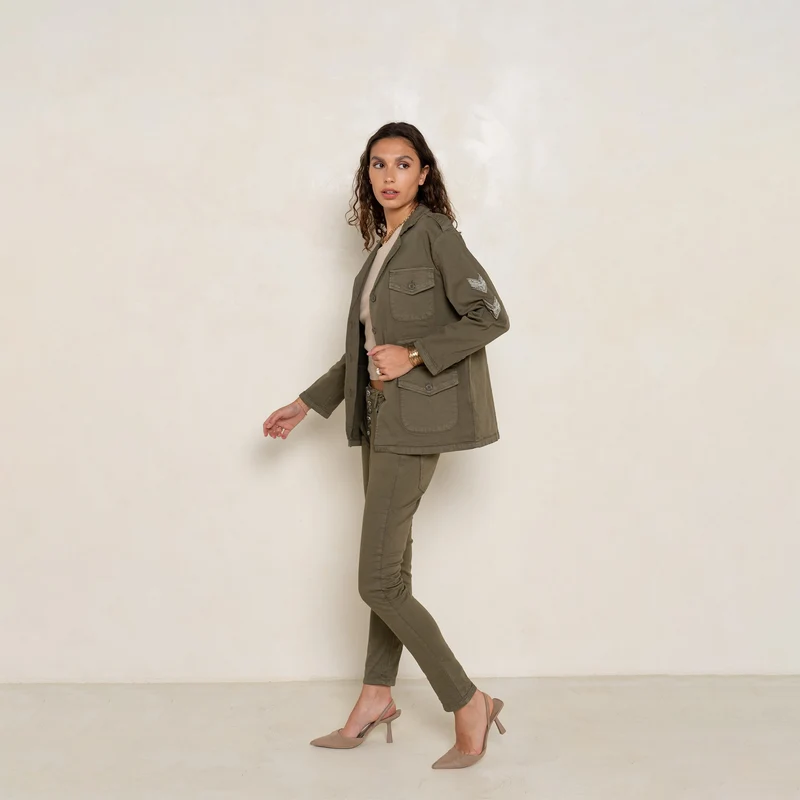Veste Saharienne Étoile Strass