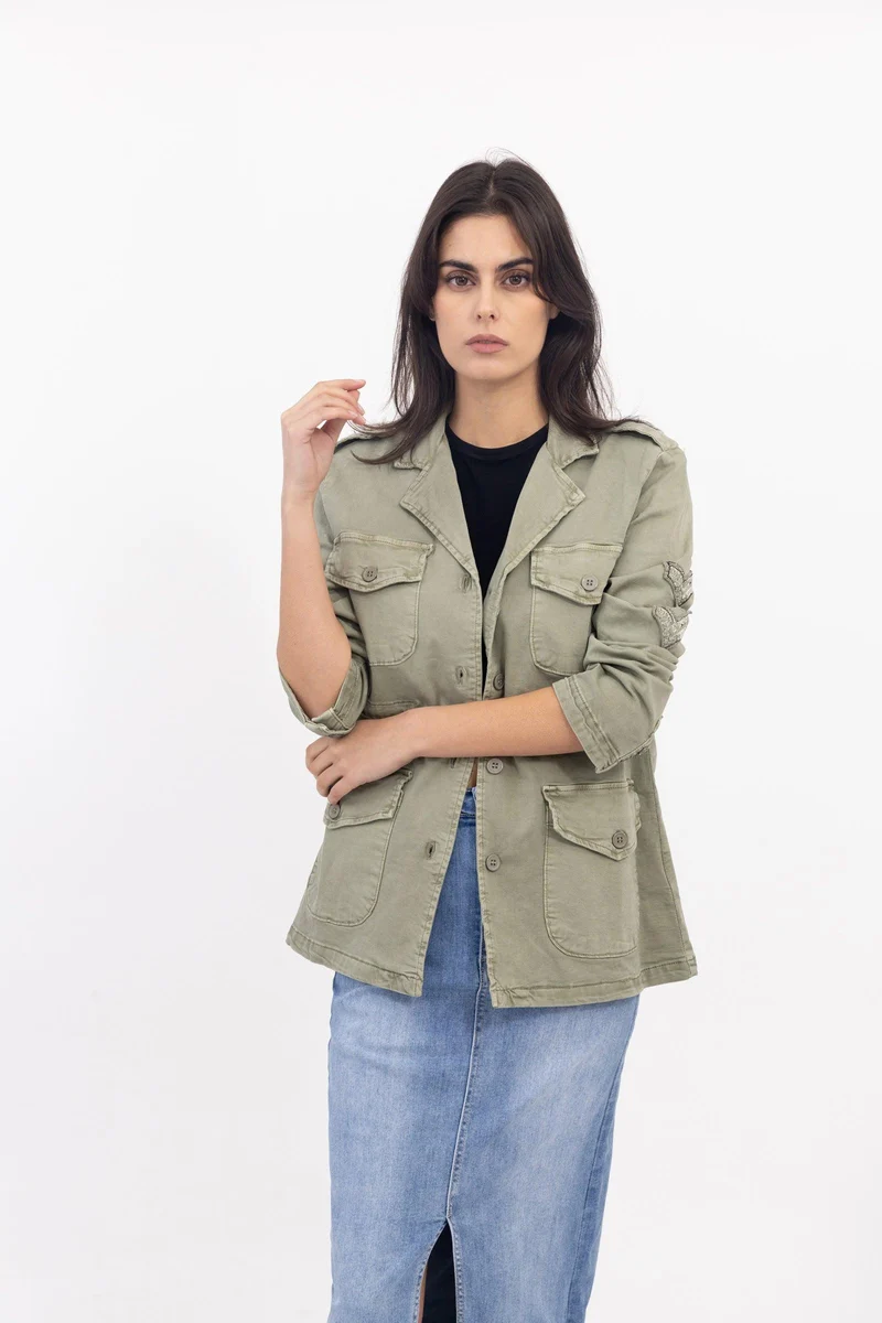 Veste Saharienne Étoile Strass