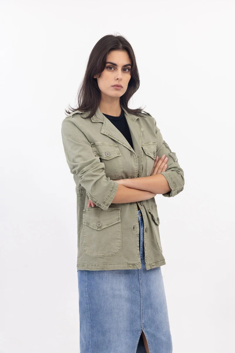 Veste Saharienne Étoile Strass