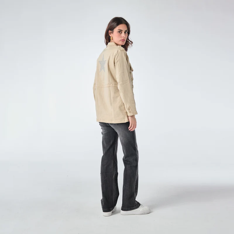 Veste Saharienne Étoile Strass
