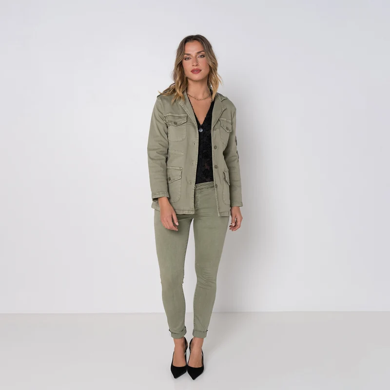Veste Saharienne Étoile Strass