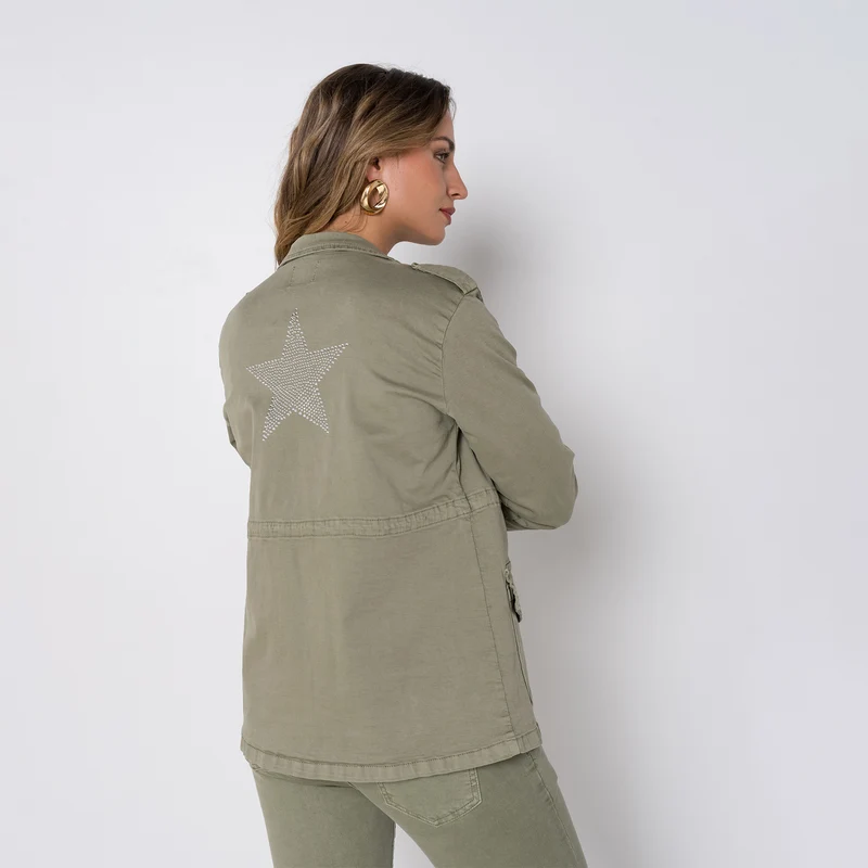 Veste Saharienne Étoile Strass