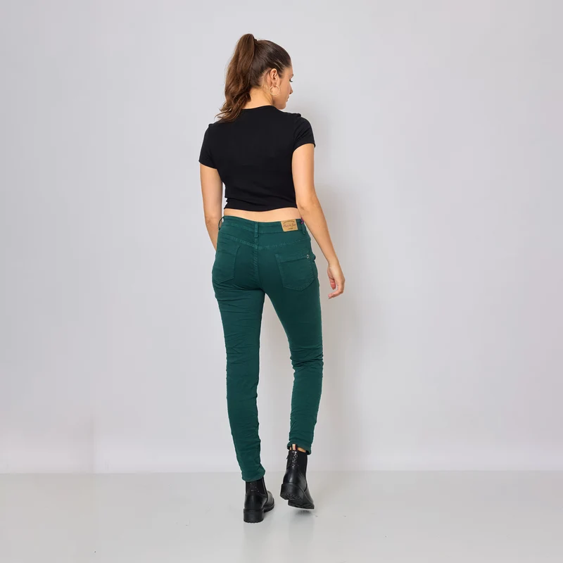 Pantalon Boyfriend Revers Dorés