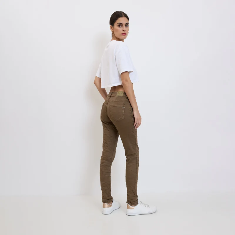 Pantalon Boyfriend Revers Dorés