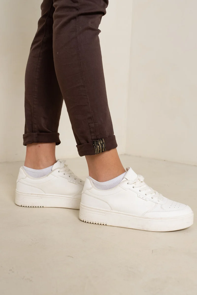 Pantalon Boyfriend Revers Dorés