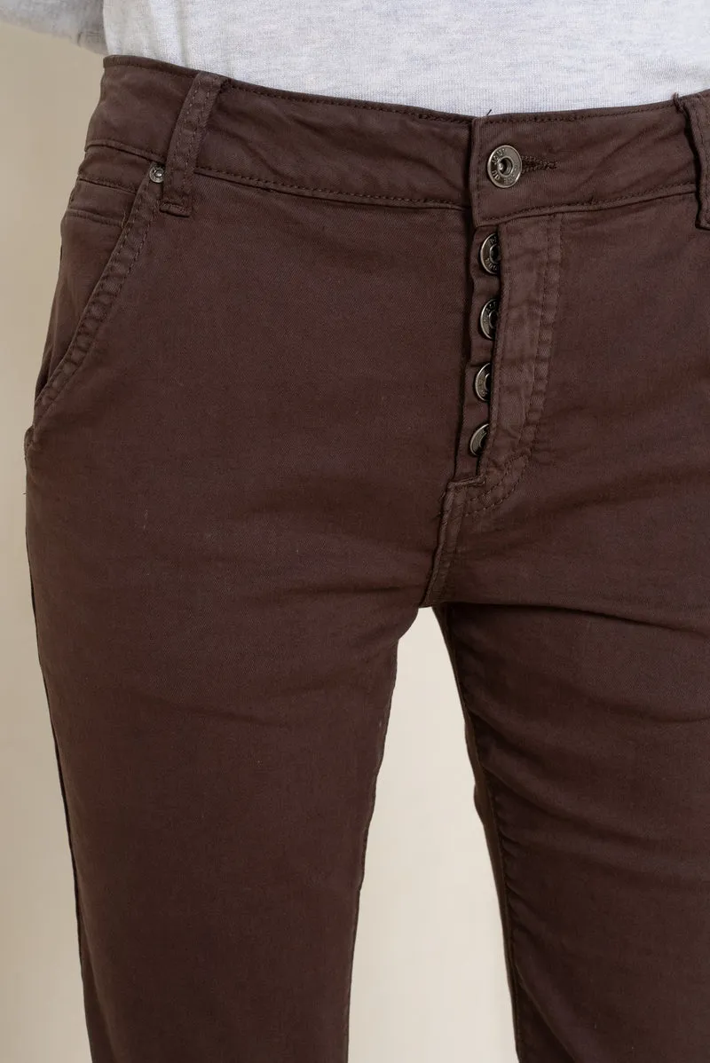 Pantalon Boyfriend Revers Dorés