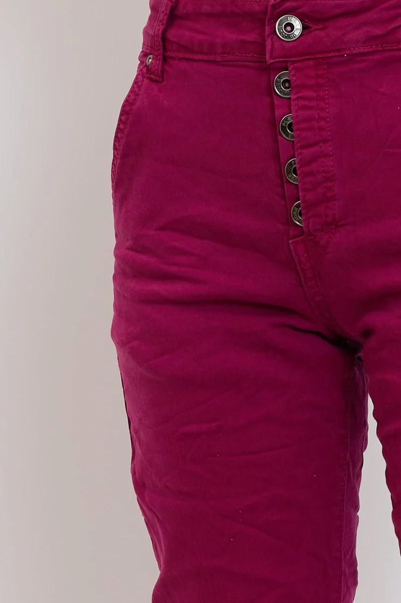 Pantalon Boyfriend Revers Dorés