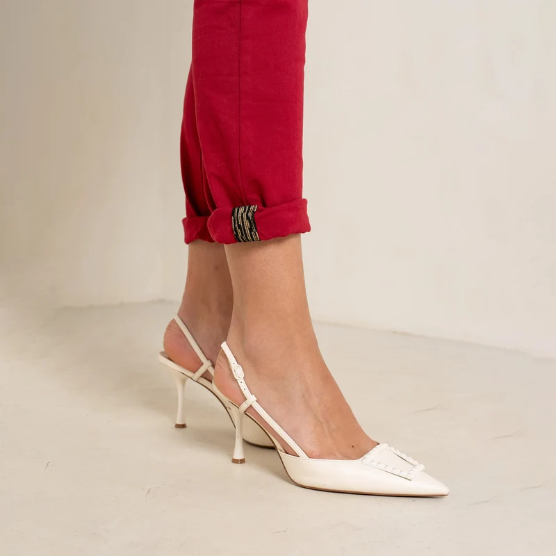 Pantalon Boyfriend Revers Dorés
