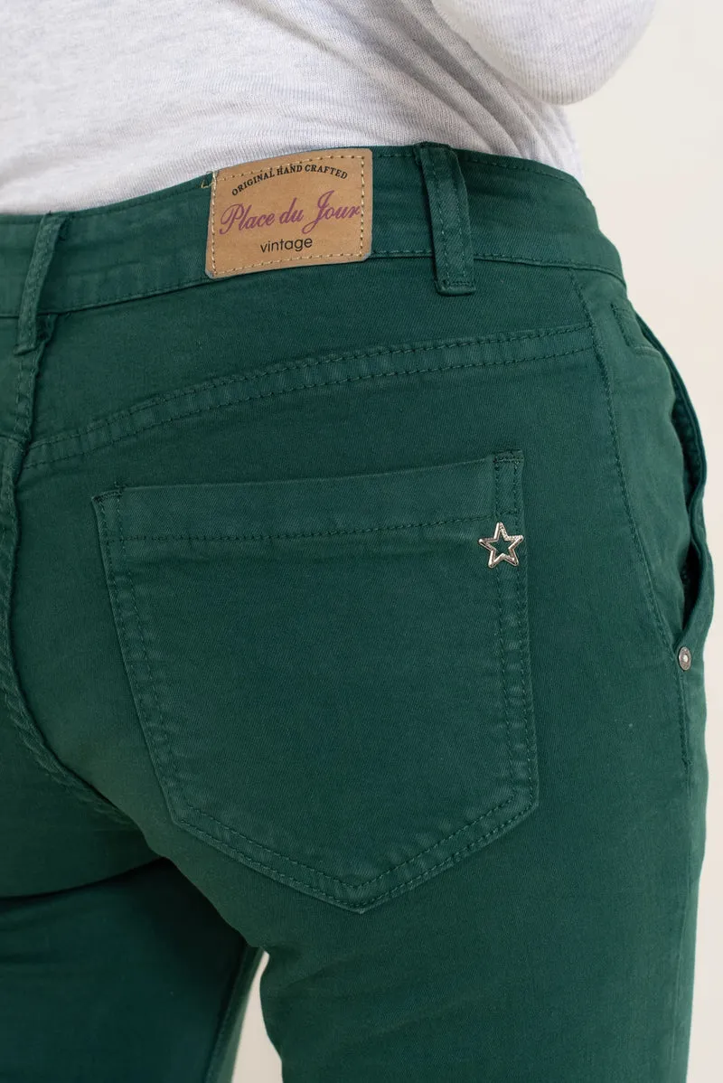 Pantalon Boyfriend Revers Dorés