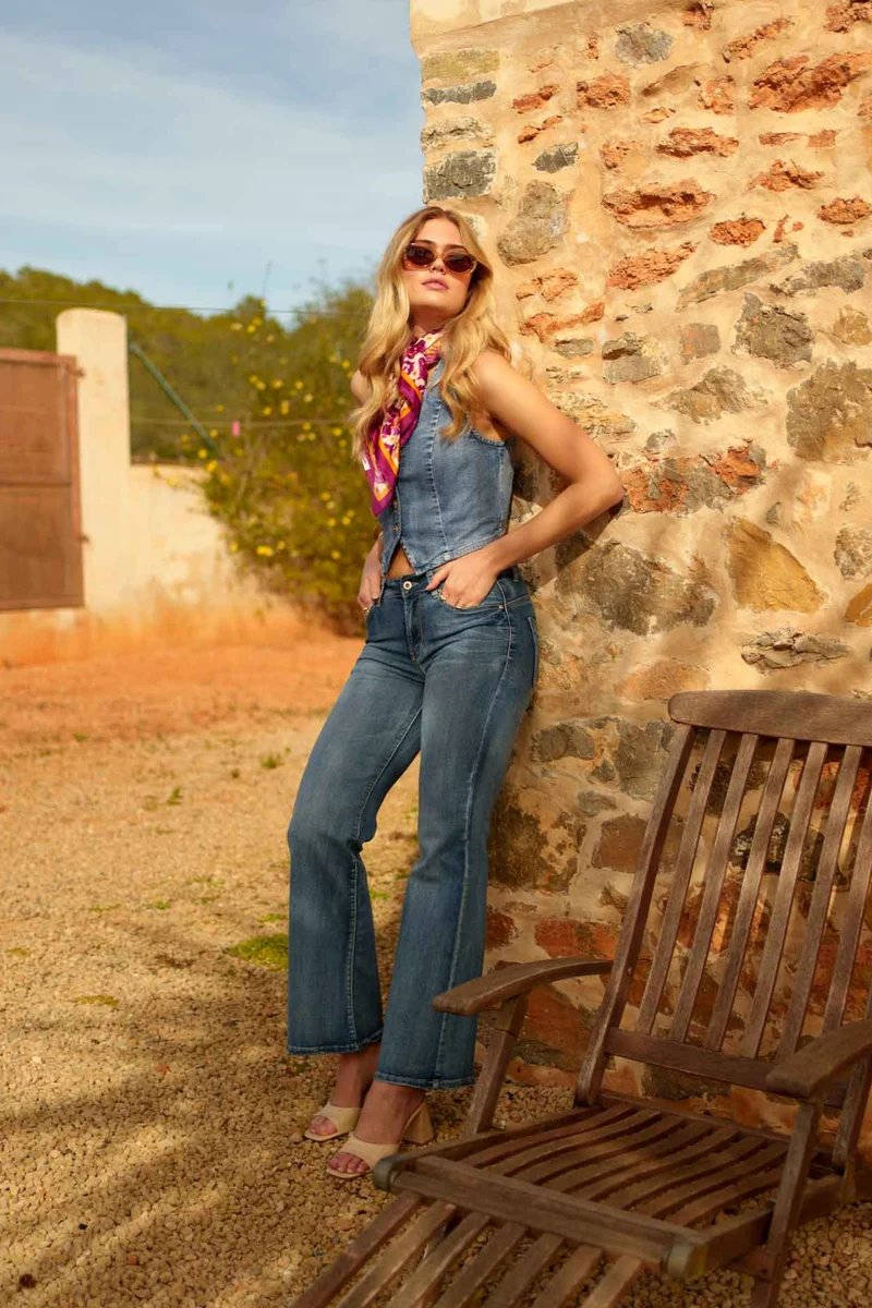 Jean Droit Taille Haute Zip