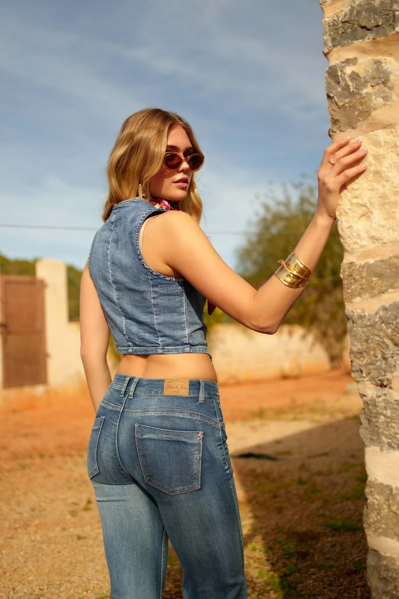 Jean Droit Taille Haute Zip
