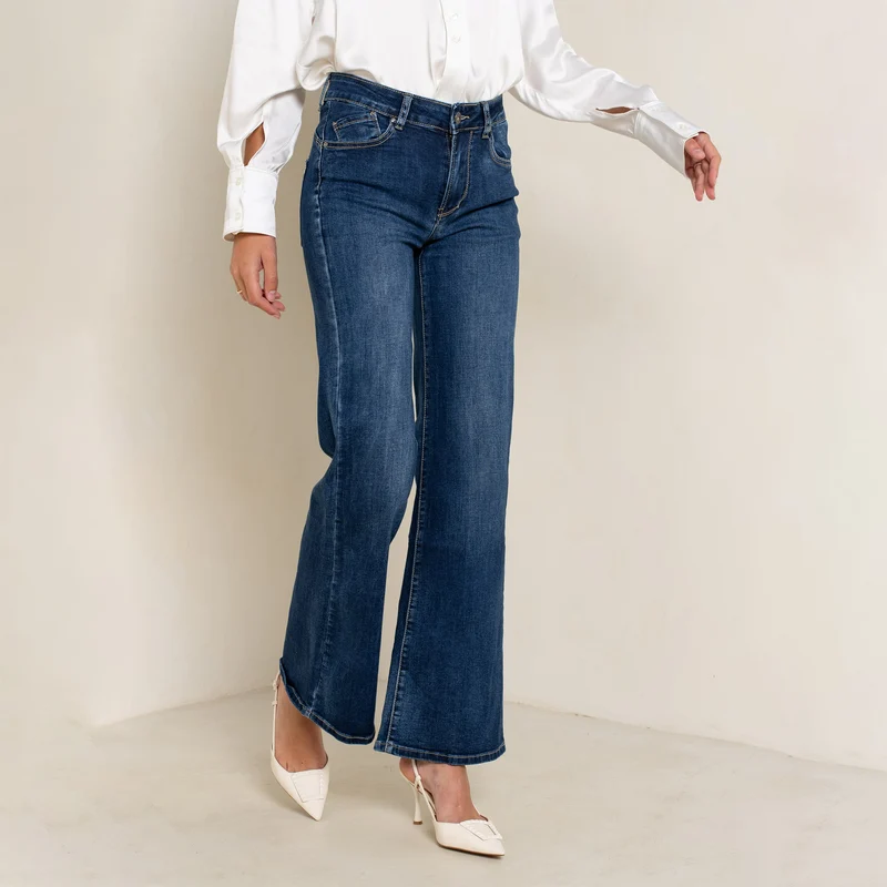 Jean Droit Taille Haute Zip