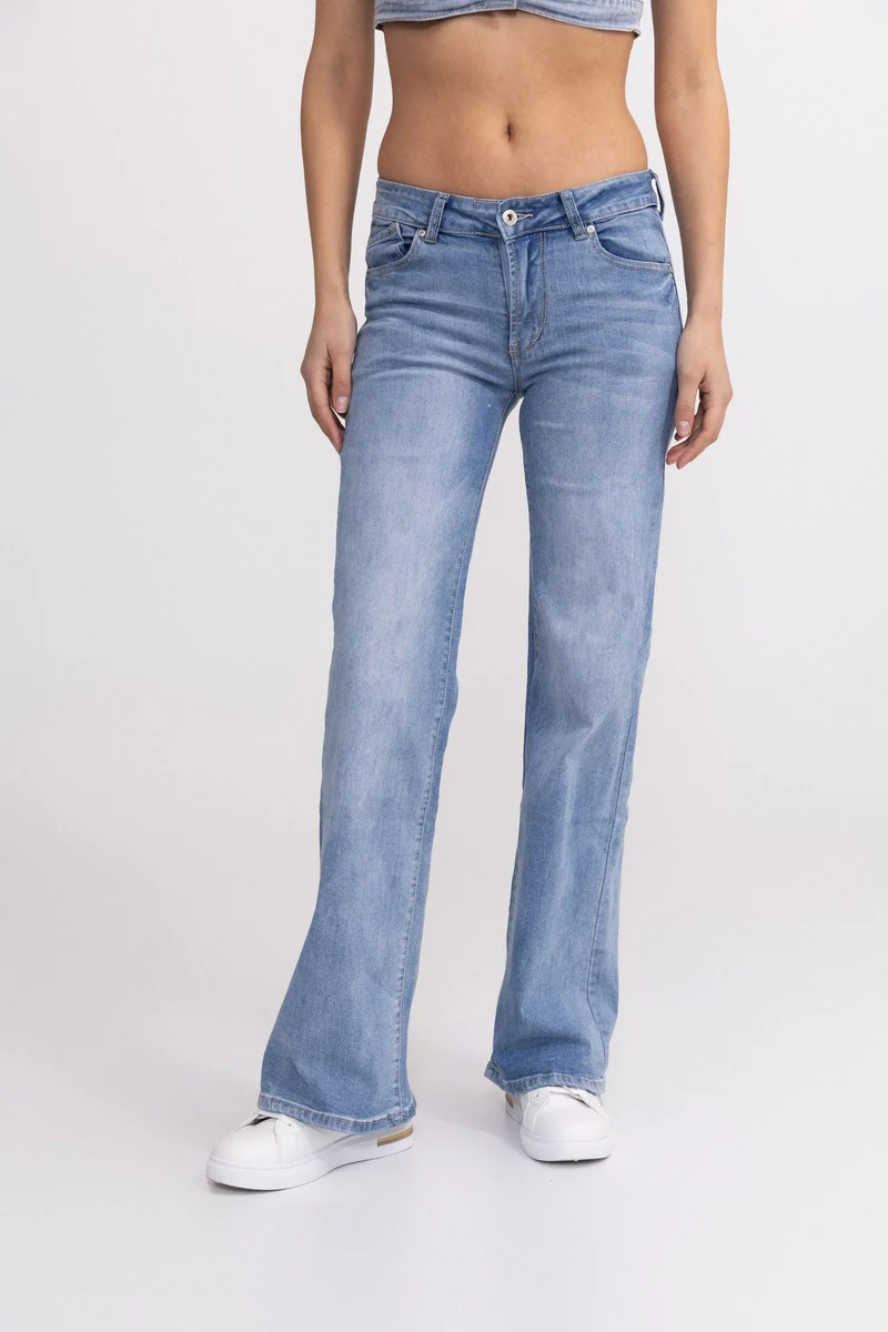 Jean Droit Taille Haute Zip