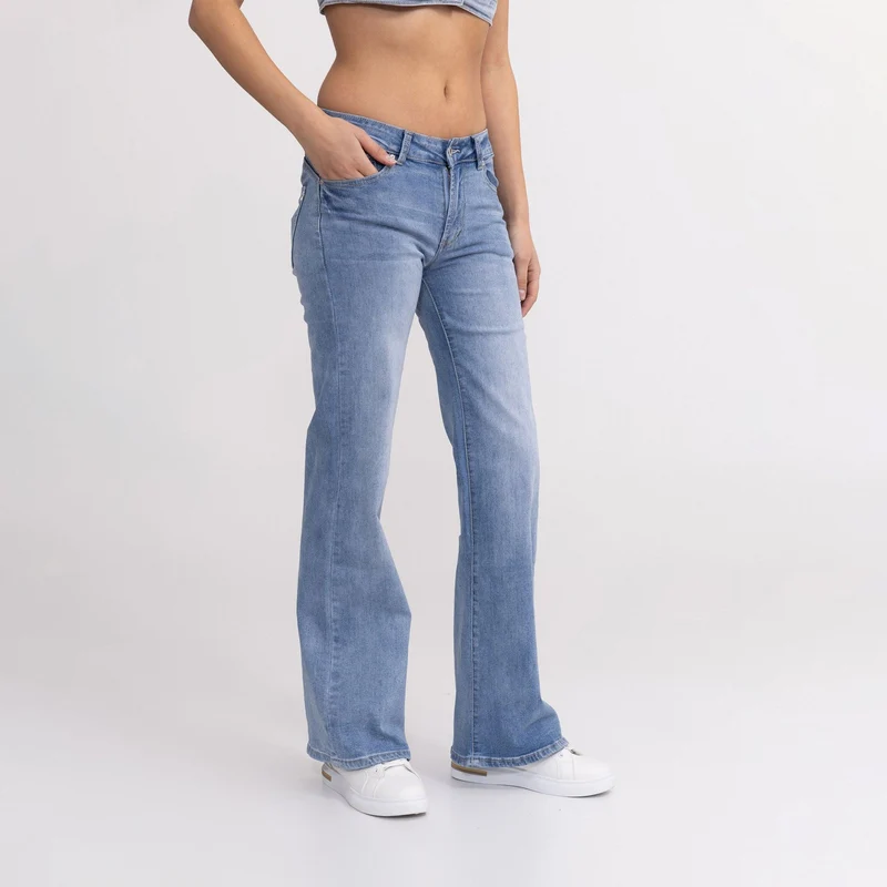 Jean Droit Taille Haute Zip