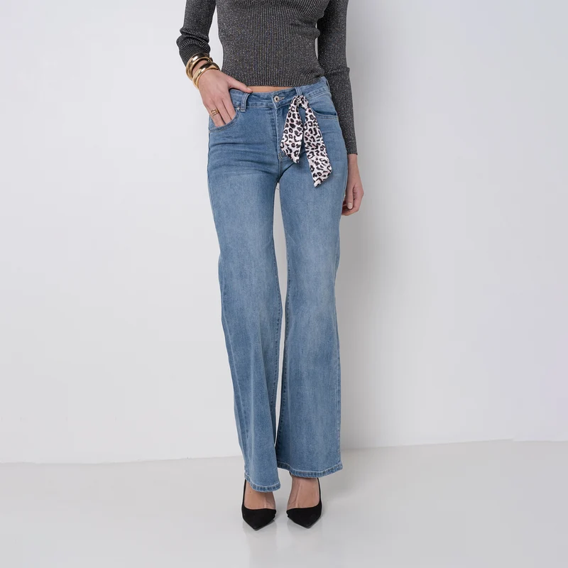 Jean Droit Taille Haute Zip