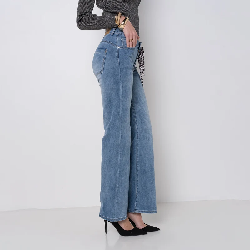 Jean Droit Taille Haute Zip