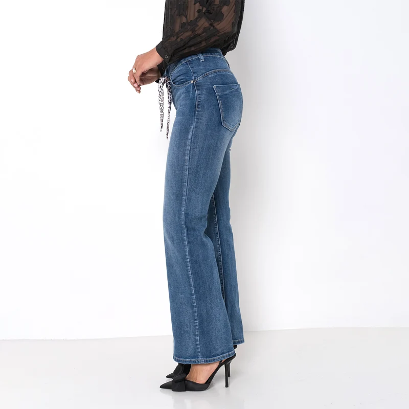 Jean Droit Taille Haute Zip