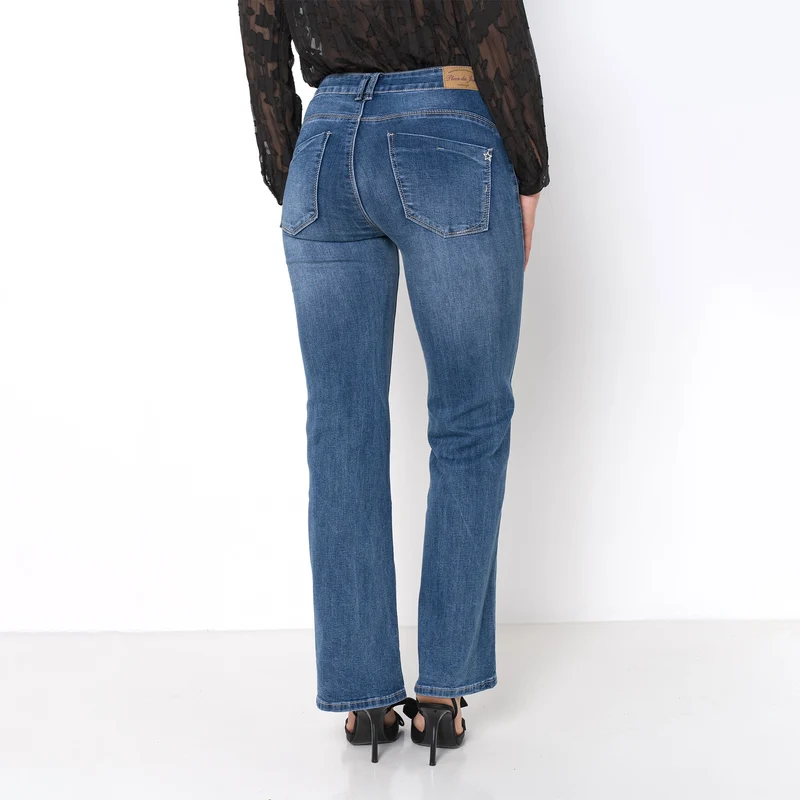 Jean Droit Taille Haute Zip