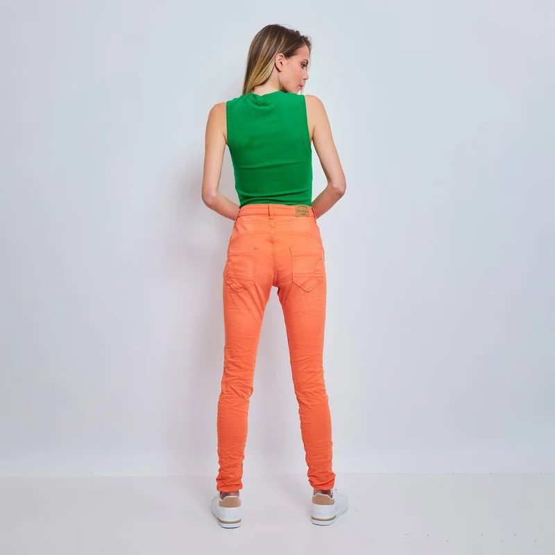 Pantalon Boyfriend Stretch Couleur