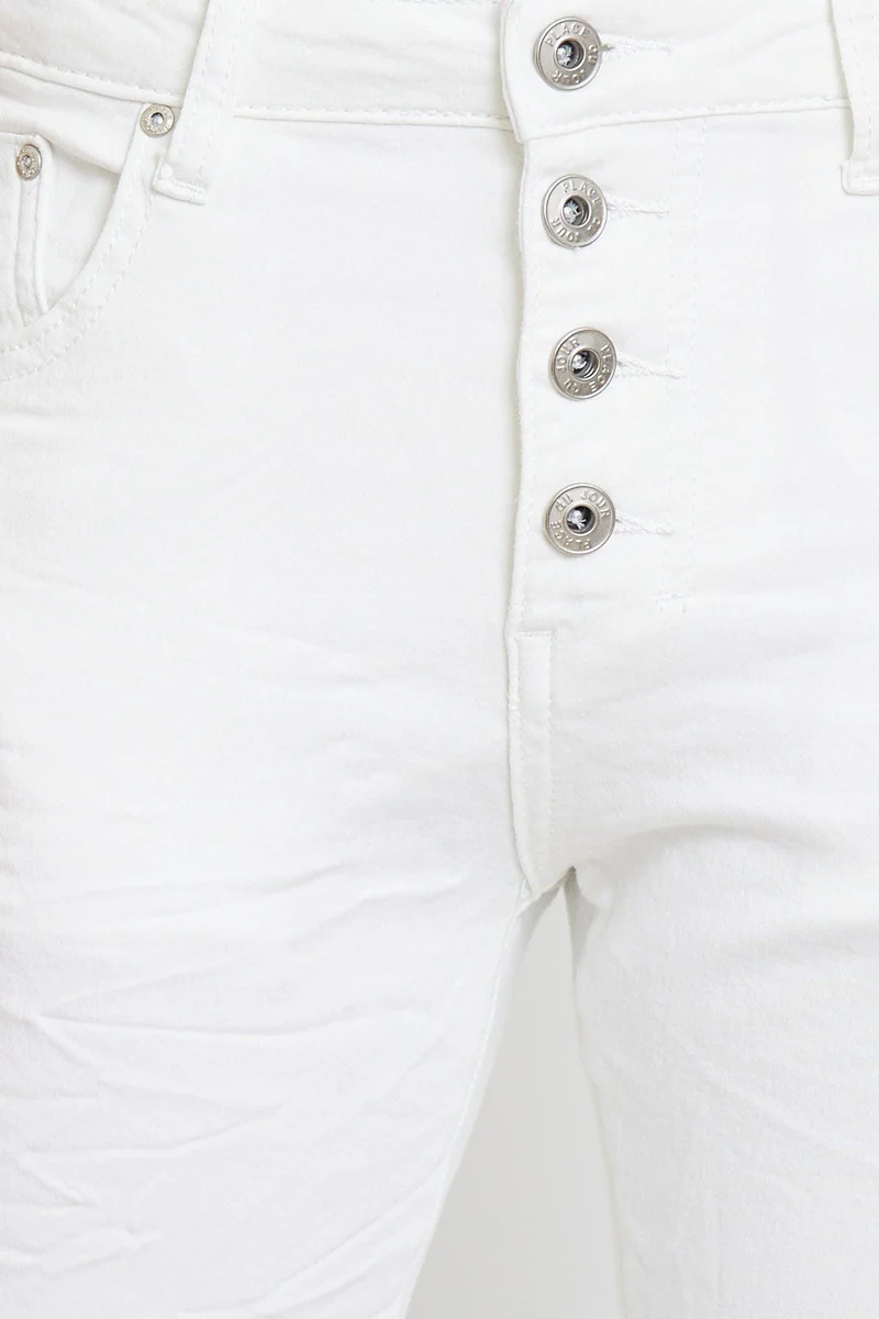 Pantalon Boyfriend Stretch Couleur