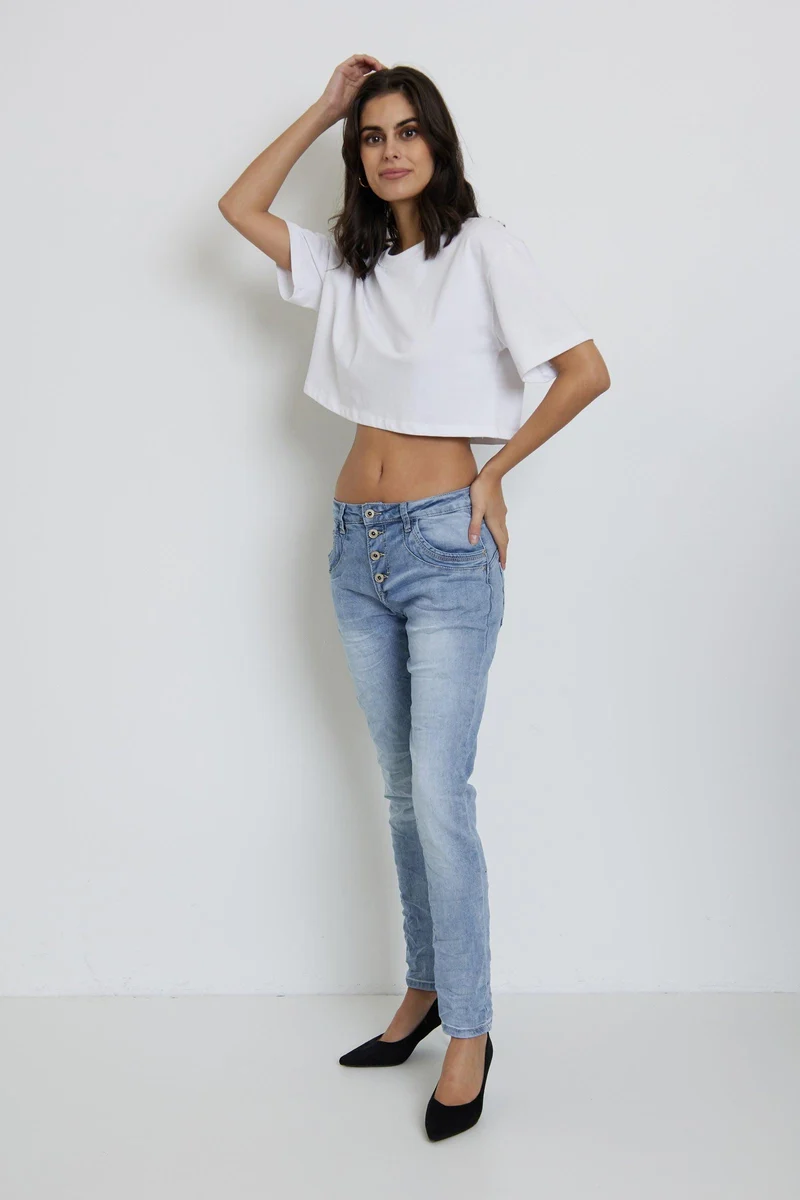 Jean Boyfriend Classique Taille Haute