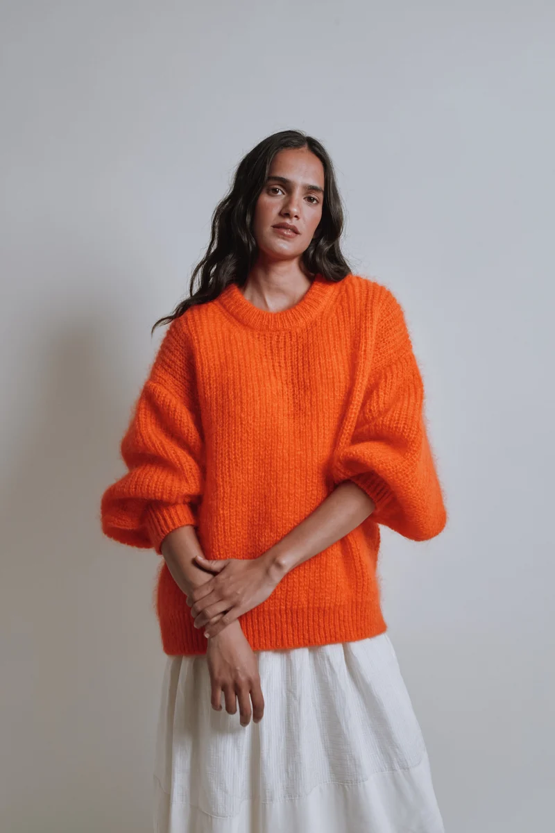 LUCIE Mohair Sweater by Marie Courroy x L'Envers - Orange