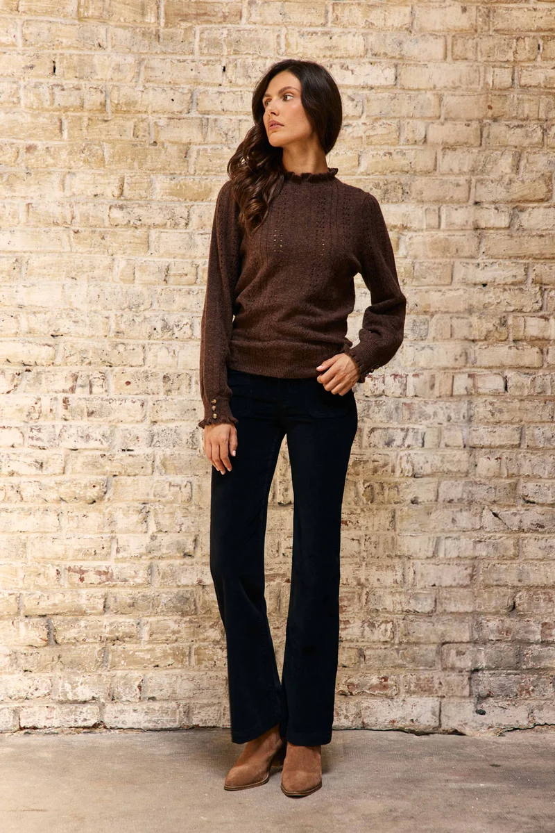 Sonny - Pantalon flare en velours