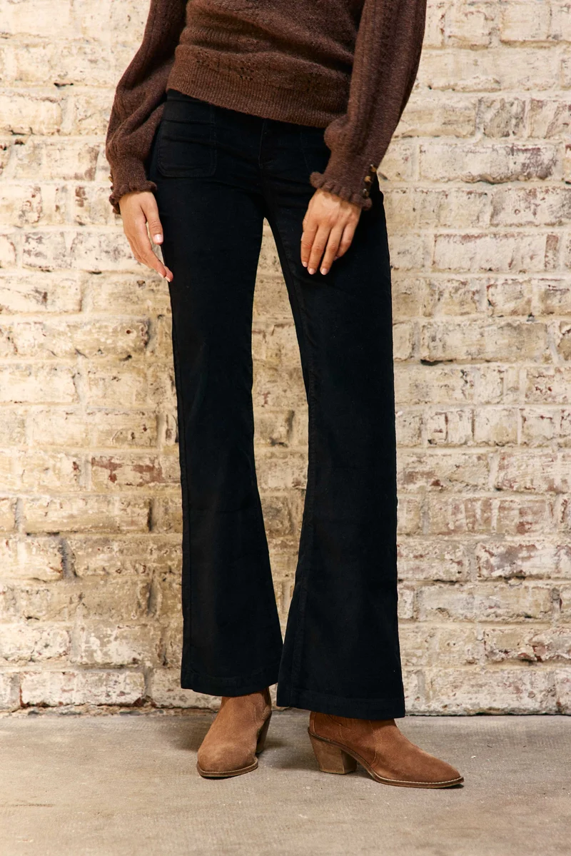 Sonny - Pantalon flare en velours