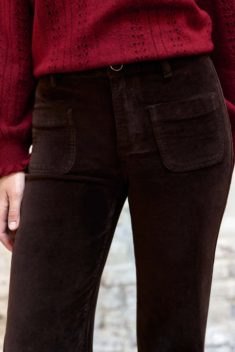 Sonny - Pantalon flare en velours
