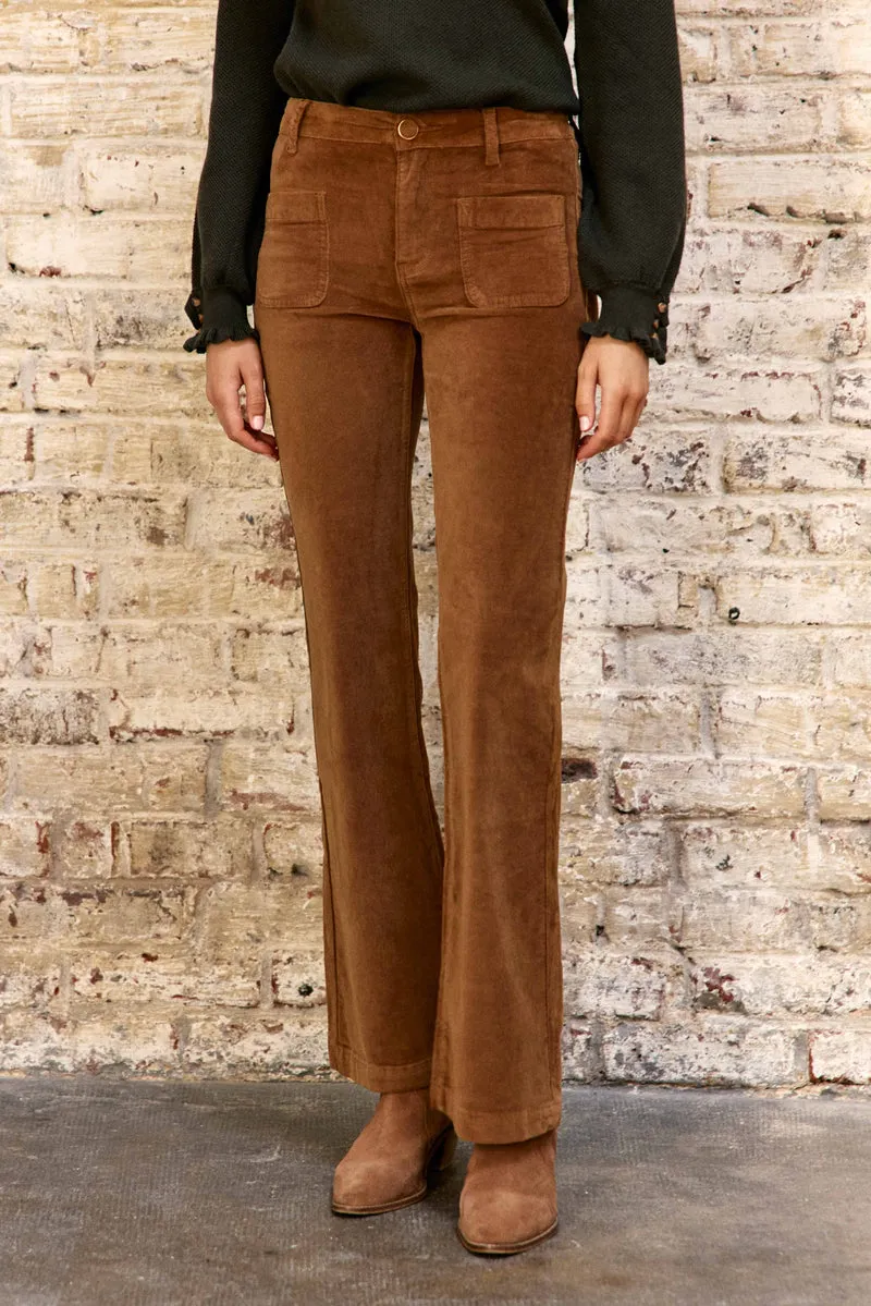 Sonny - Pantalon flare en velours