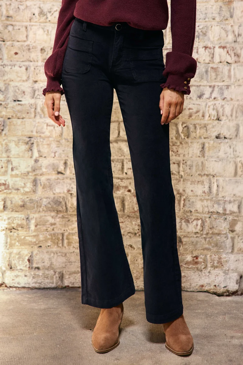 Sonny - Pantalon flare en velours