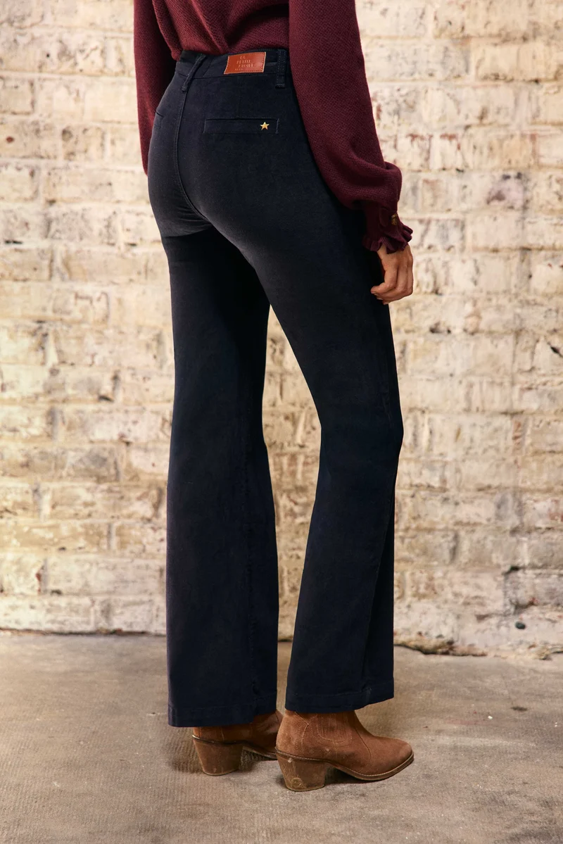 Sonny - Pantalon flare en velours