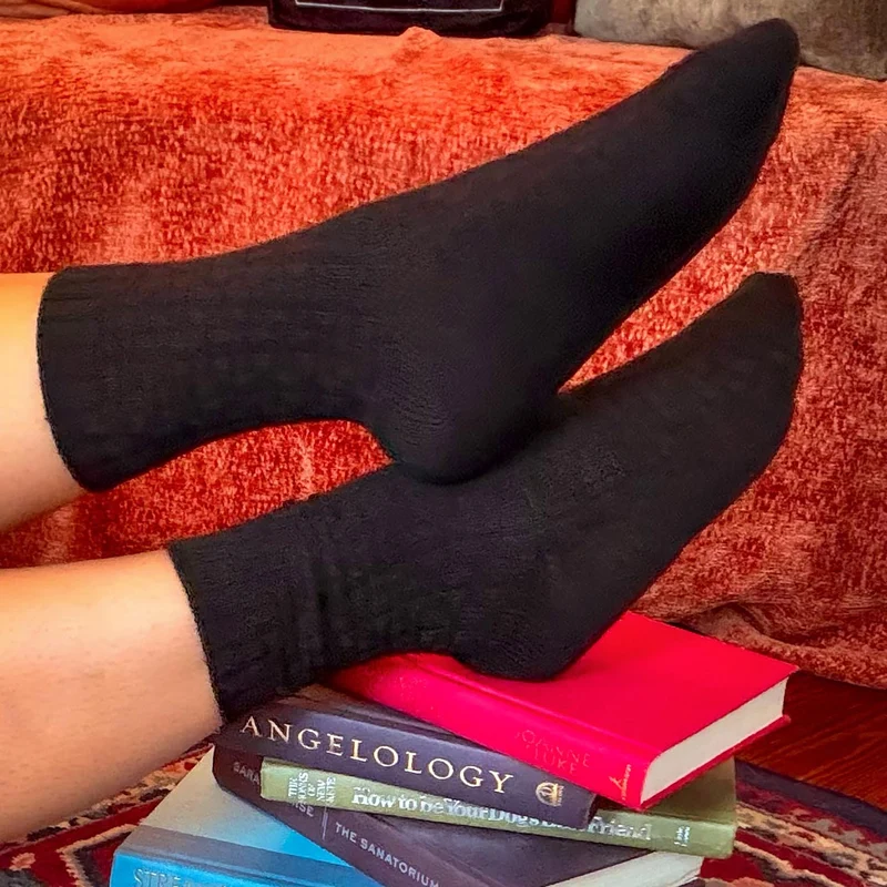 Everyday Crew Socks - 5 Pairs in Black