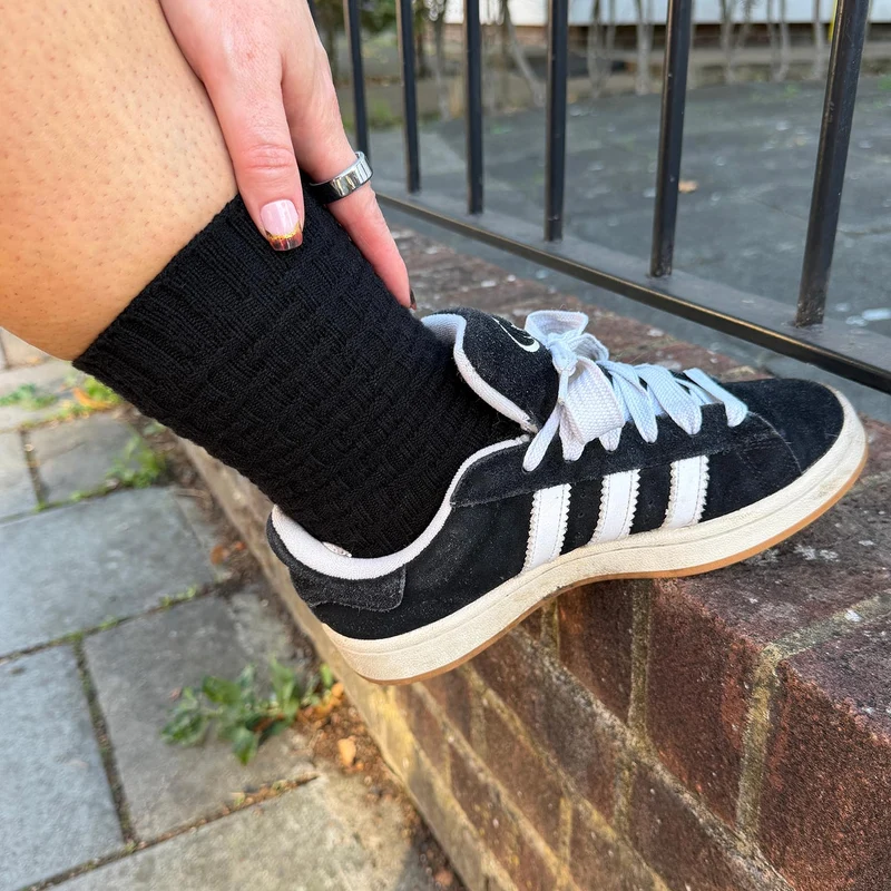 Everyday Crew Socks - 5 Pairs in Black